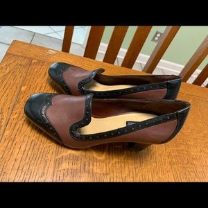 Alex Marie Brown and Black Trouser Pumps